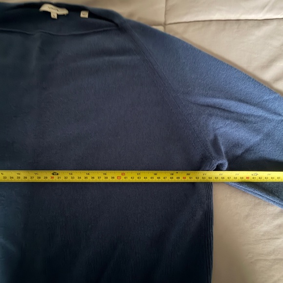 Vince Navy Blue Wool Cashmere Boat Neck Knit Sweater Size M - Picture 7 of 9